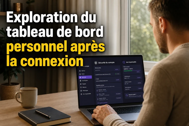 Exploration du tableau de bord personnel après la connexion